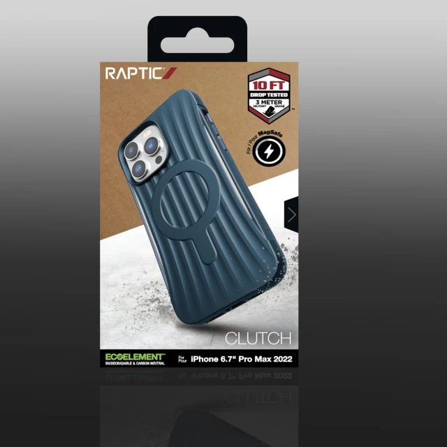 Чехол Raptic X-Doria Clutch Built Case для iPhone 14 Pro Max Blue with MagSafe (6950941493314)