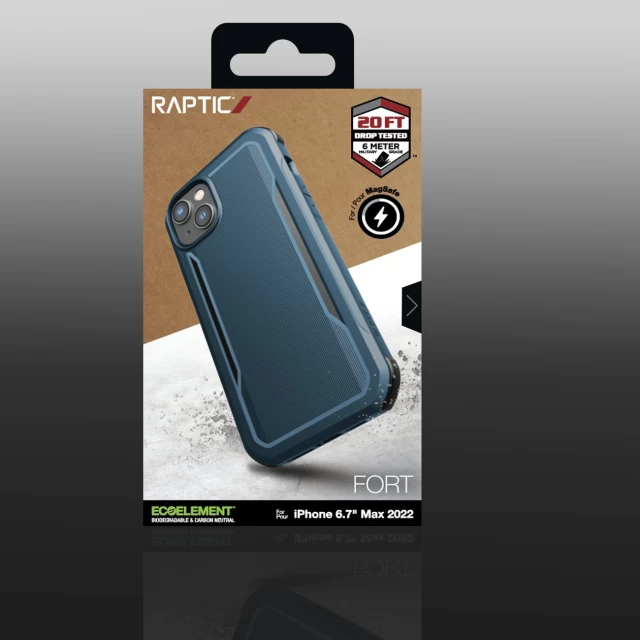 Чохол Raptic X-Doria Fort Case для iPhone 14 Blue with MagSafe (6950941493581)