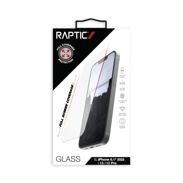 Захисне скло Raptic X-Doria Glass Full Coverage для iPhone 14 Clear (6950941496346)