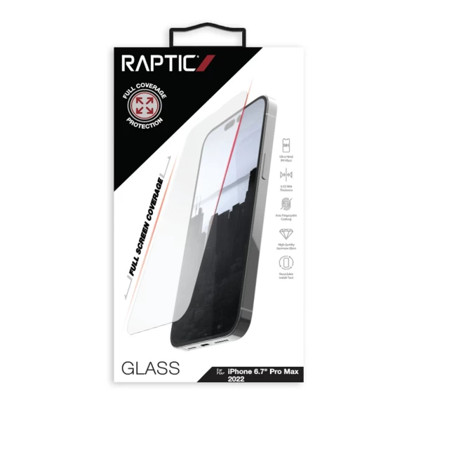 Защитное стекло Raptic X-Doria Glass Full Coverage для iPhone 14 Pro Clear (6950941496377)