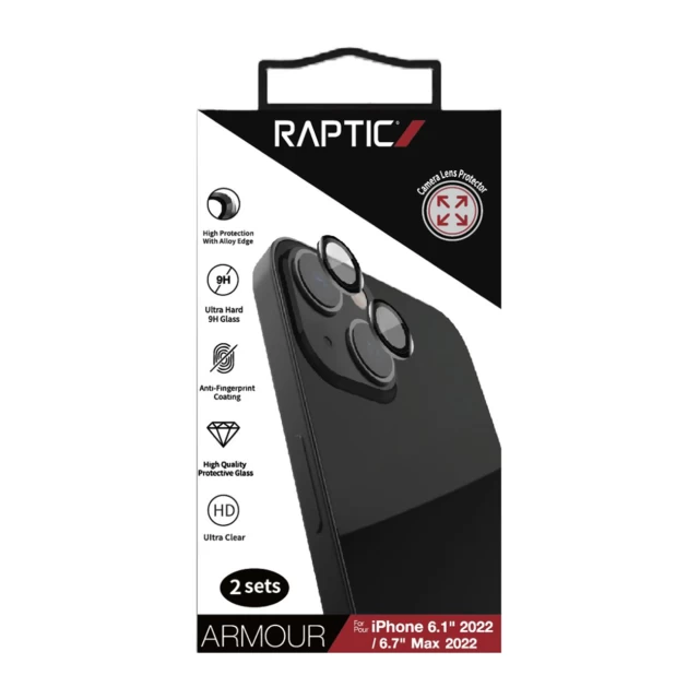 Защитное стекло Raptic X-Doria для камеры iPhone 14 Plus Armor Camera Glass Black (6950941496476)
