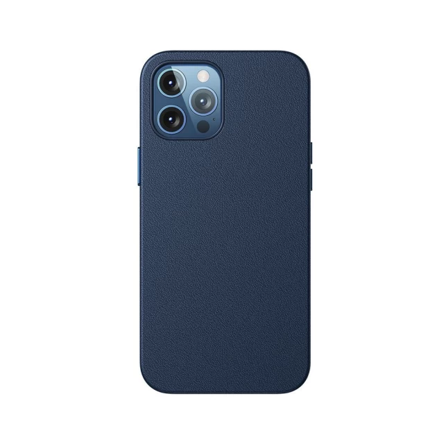 Чохол Baseus Magnetic Leather Case для iPhone 12 Pro Max Blue with MagSafe (LTAPIPH67N-YP03)