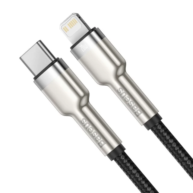 Кабель Baseus Cafule Metal USB-C to Lightning 1m Black (CATLJK-A01)
