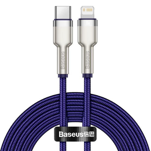Кабель Baseus Cafule USB-C to Lightning 20W 2m Purple (CATLJK-B05)
