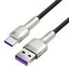 Кабель Baseus Cafule Metal USB-A to USB-C 0.25m Black (CATJK-01)