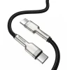 Кабель Baseus Cafule Metal USB-C to USB-C 1m Black (CATJK-C01)