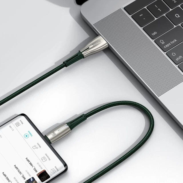 Кабель Baseus Water Drop USB-A to USB-C 1m Green (CATSD-M06)