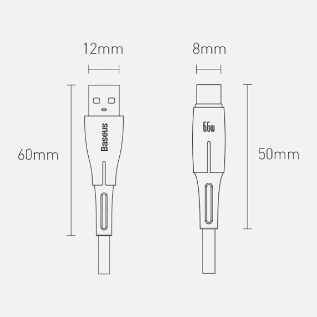 Кабель Baseus Water Drop USB-A to USB-C 1m Green (CATSD-M06)