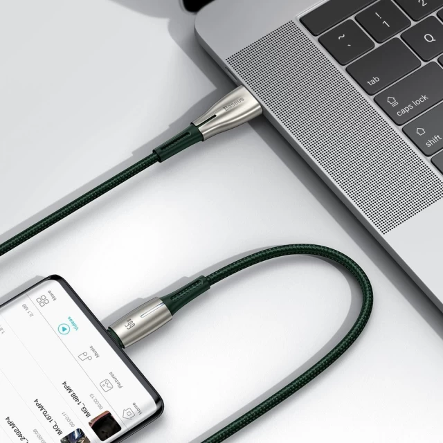 Кабель Baseus Water Drop USB-A to USB-C 2m Green (CATSD-N06)