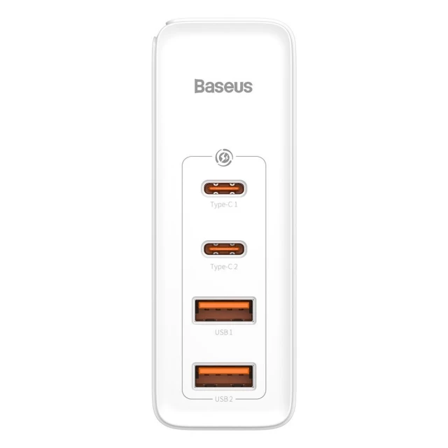 Сетевое зарядное устройство Baseus GaN2 Pro 100W 2xUSB-C | 2xUSB-A White (CCGAN2P-L02)