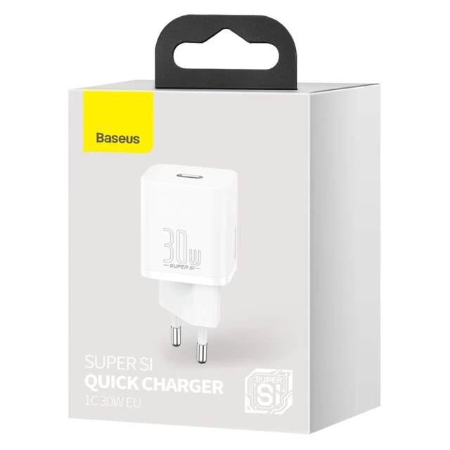 Сетевое зарядное устройство Baseus Super Si 30W USB-C White (CCSUP-J02)