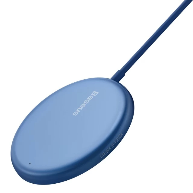 Беспроводное зарядное устройство Baseus Simple Mini Magnetic 15W Blue with MagSafe (WXJK-H03)