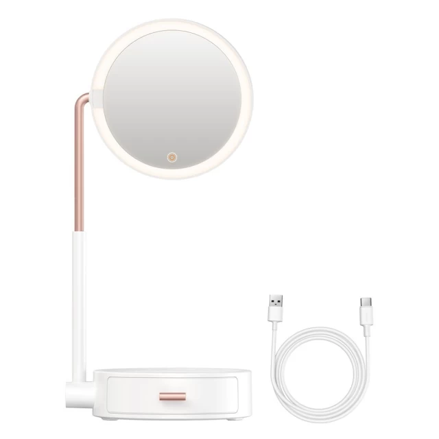 Дзеркало Baseus Smart Beauty Series Lighted Makeup Mirror with Storage Box White (DGZM-02)