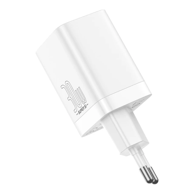 Сетевое зарядное устройство Baseus Super Si Pro 30W USB-C | USB-A White (CCSUPP-E02)