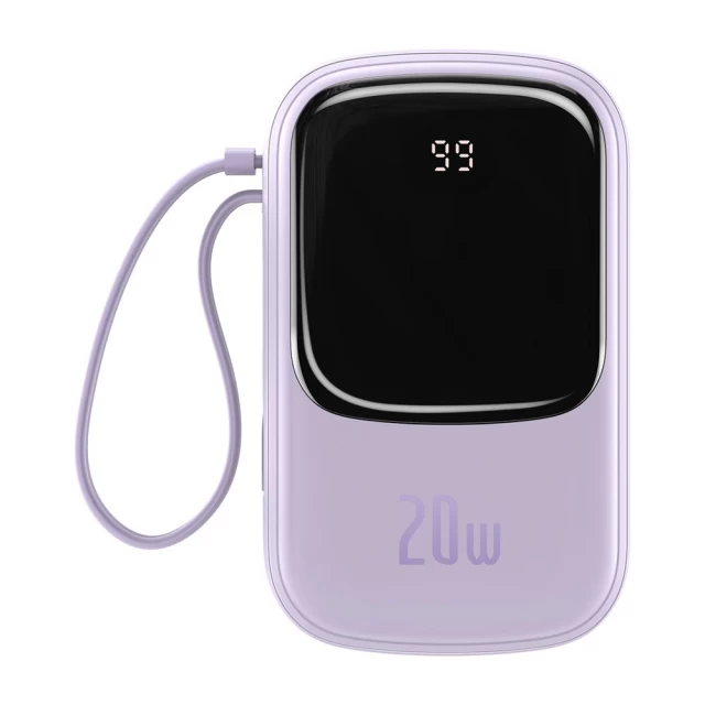 Портативное зарядное устройство Baseus Q Pow 20000 mAh 20W with Lightning Cable Purple (PPQD-H05)