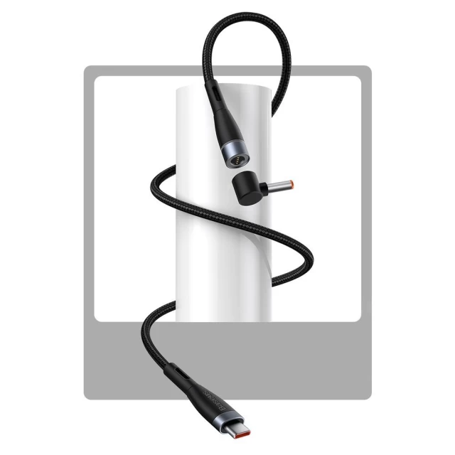 Кабель Baseus Zinc Magnetic Series Lenovo Laptop Charging USB-C to DC Round Port (4.0 x 1.7mm) 2m Black (CATXC-T01)