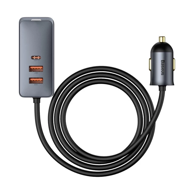 Автомобильное зарядное устройство Baseus Share Together Car Charger 120W 2xUSB-A/2xUSB-C Grey (CCBT-A0G)