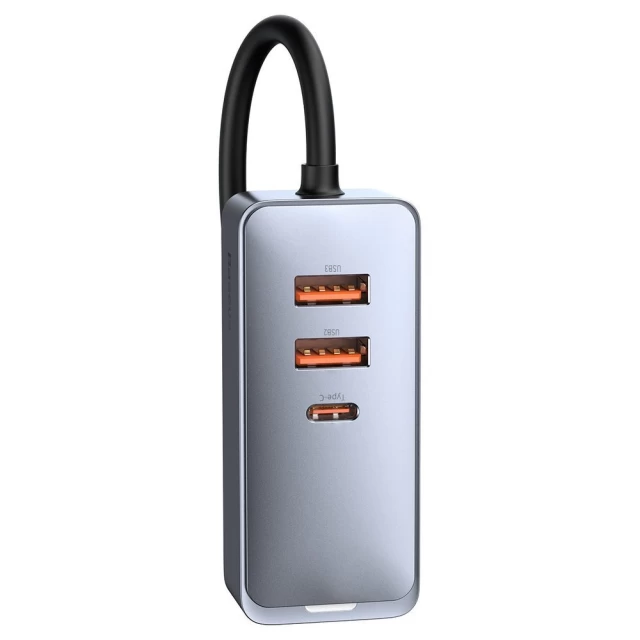 Автомобільний зарядний пристрій Baseus Share Together Car Charger 120W 3xUSB-A/USB-C Grey (CCBT-B0G)
