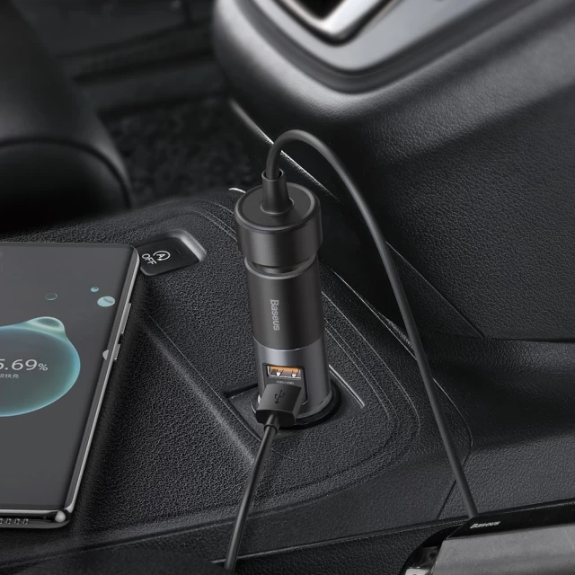 Автомобільний зарядний пристрій Baseus Share Together Cigarette Lighter 120W 2xUSB-A Grey (CCBT-D0G)