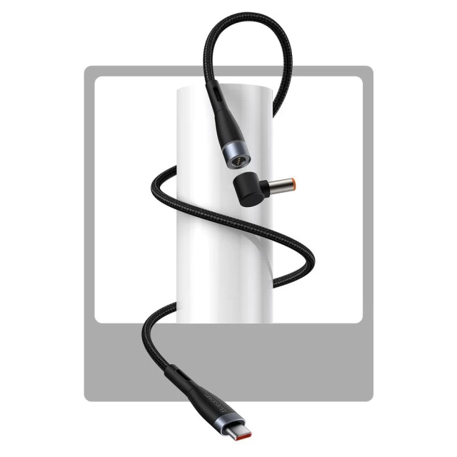 Кабель Baseus Zinc Magnetic Series Lenovo Laptop Charging USB-C to DC Round Port (5.5 x 2.5mm) 2m Black (CATXC-X01)