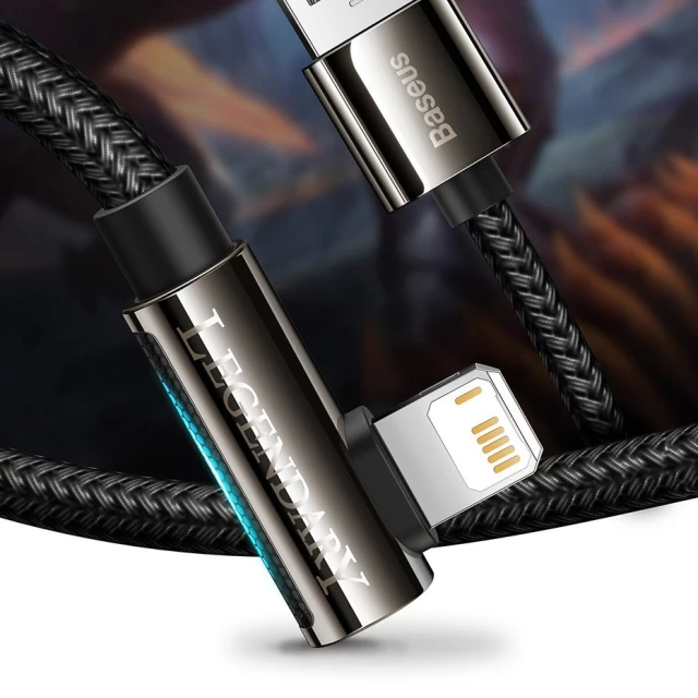 Кабель Baseus Legend Series Elbow Fast Charging USB-A to Lightning 2m Black (CALCS-A01)