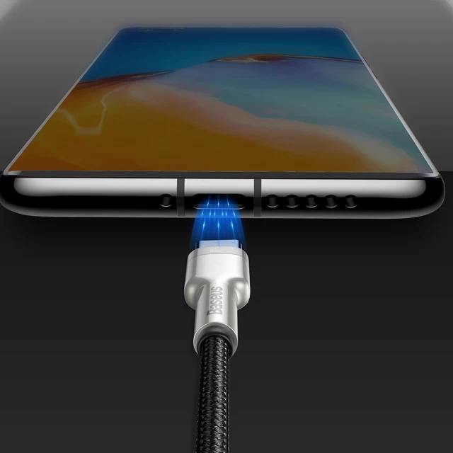 Кабель Baseus Cafule Metal Quick Charge USB-A to USB-C 0.25m Black (CAKF000001)