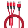Кабель Baseus Flash 3-in-1 USB-A to USB-C/Lightning/Micro-USB 1.2m Red (CAJS000009)