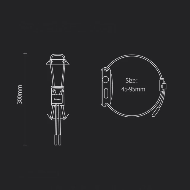 Ремешок Baseus Let's Go Cord для Apple Watch 41 | 40 | 38 mm White (LBAPWA4-A24)