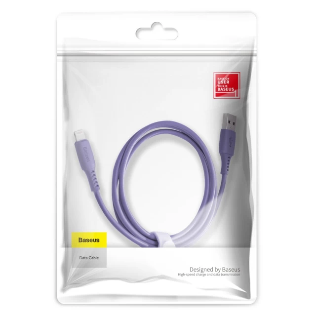 Кабель Baseus Colourful USB-A to Lightning 1.2m Purple (CALDC-05)