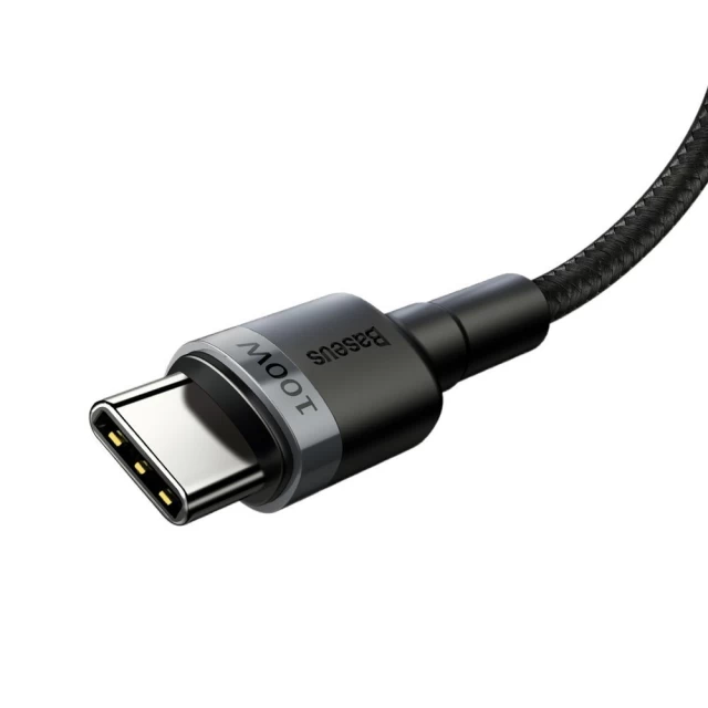 Кабель Baseus Cafule USB-C to USB-C 2m Black/Grey (CATKLF-ALG1)