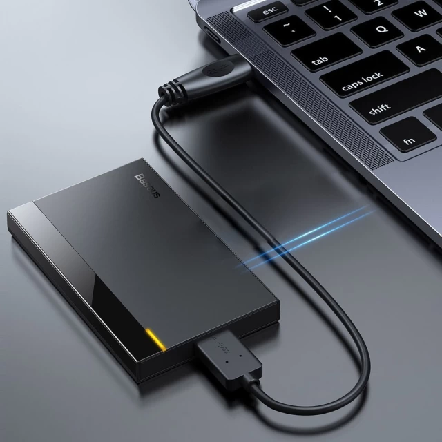 Отсек для жесткого диска Baseus Full Speed Enclosure Micro-USB-B Gen 1 5 Gbps with USB-A to Mirco-B Cable Black (CAYPH-A01)