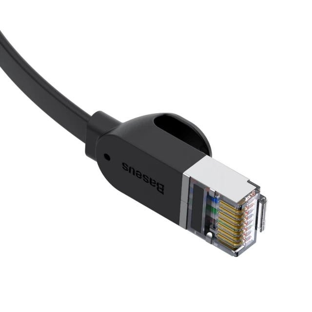 Мережевий кабель Baseus High Speed (Flat) Ethernet RJ45 Cat.6 1000Mb/s 0.5m Black (PCWL-A01)