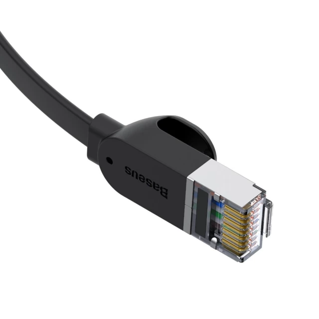 Сетевой кабель Baseus High Speed (Flat) Ethernet RJ45 Cat.6 1000Mb/s 0.5m Black (PCWL-A01)