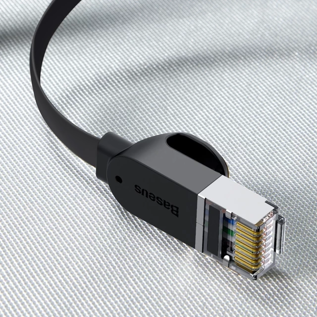 Мережевий кабель Baseus High Speed (Flat) Ethernet RJ45 Cat.6 1000Mb/s 1m Black (PCWL-B01)