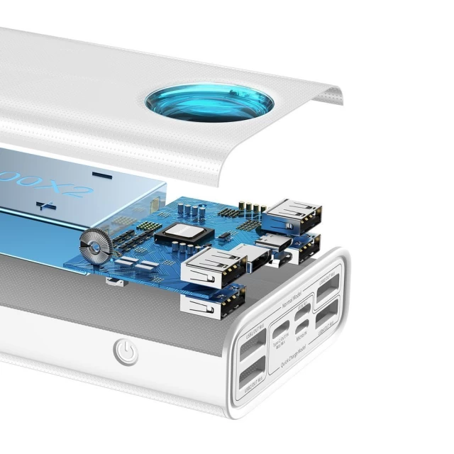 Портативний зарядний пристрій Baseus Amblight Digital Display Fast Charge 30000 mAh 65W with USB-C to USB-C Cable White (PPLG-A02)