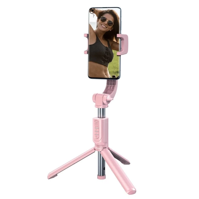 Трипод Lovely Uniaxial Bluetooth Folding Stand Selfie Stabilizer Pink (SULH-04)