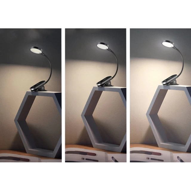 Настільна світлодіодна лампа Baseus Comfort Reading Mini Clip Lamp Dark Grey (DGRAD-0G)