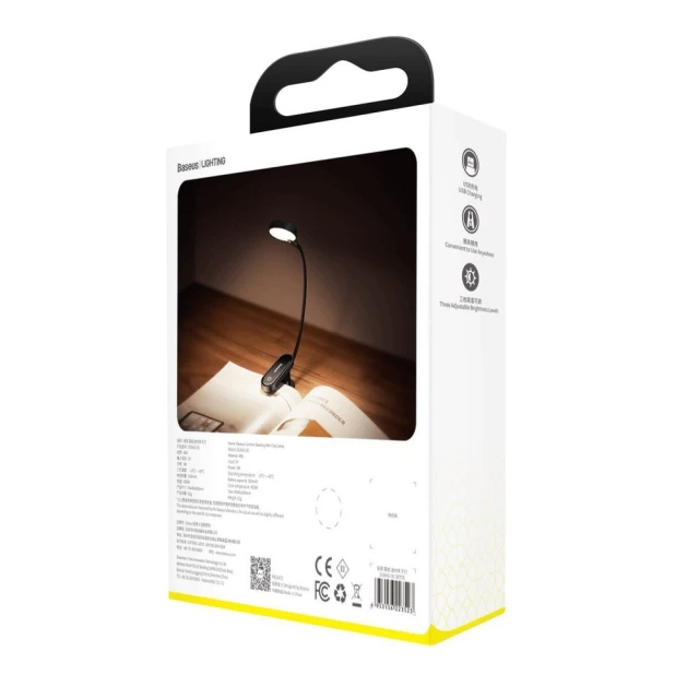 Настольная светодиодная лампа Baseus Comfort Reading Mini Clip Lamp Dark Grey (DGRAD-0G)