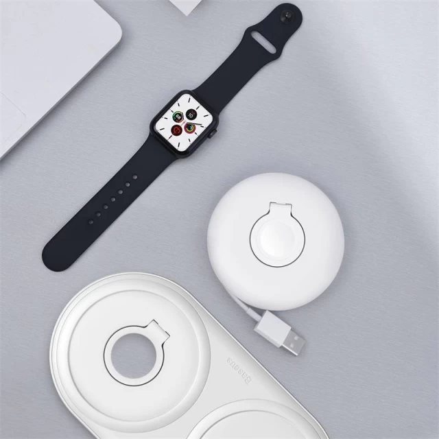 Держатель-подставка Baseus для зарядного устройства Apple Watch White (ACSLH-02)