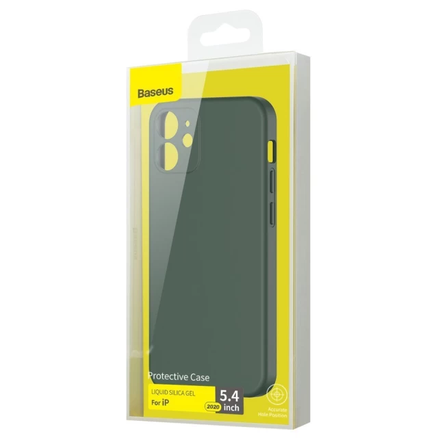 Чохол Baseus Liquid Silica Gel для iPhone 12 mini Dark Green (WIAPIPH54N-YT6A)