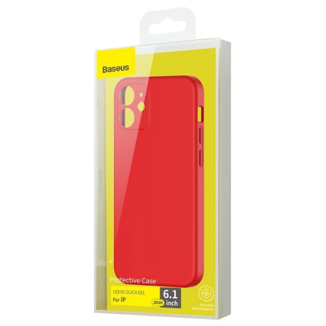 Чохол Baseus Liquid Silica Gel для iPhone 12 Red (WIAPIPH61N-YT09)