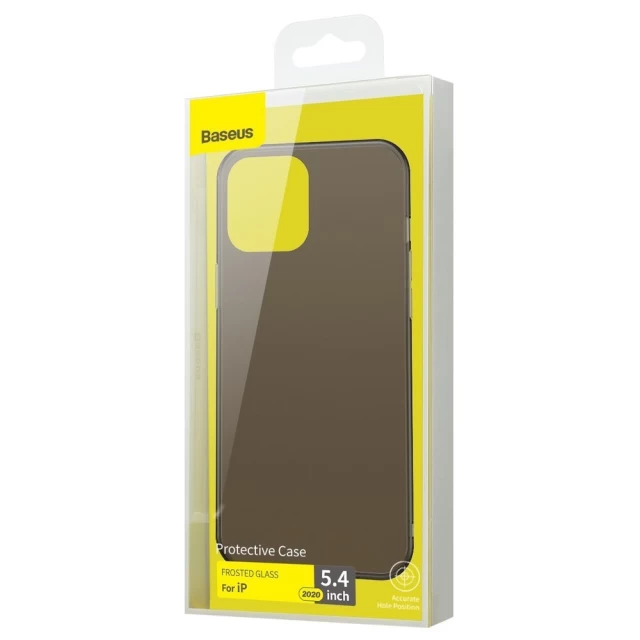 Чехол Baseus Frosted Glass для iPhone 12 mini Black (WIAPIPH54N-WS01)
