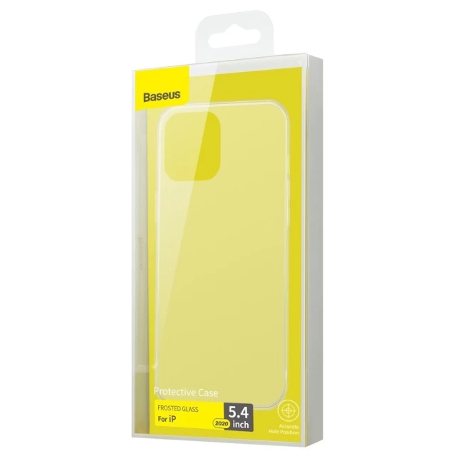 Чехол Baseus Frosted Glass для iPhone 12 mini White (WIAPIPH54N-WS02)