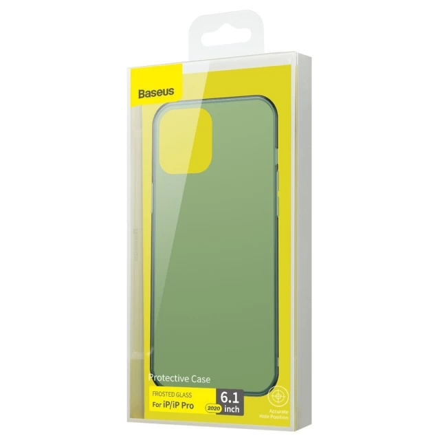 Чохол Baseus Frosted Glass для iPhone 12 | 12 Pro Dark Green (WIAPIPH61P-WS06)