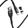 Кабель Baseus 3-in-1 Zinc Magnetic Safe Fast Charging USB-A to USB-C/Lightning/Micro-USB 1m Black/Grey (CA1T3-BG1)