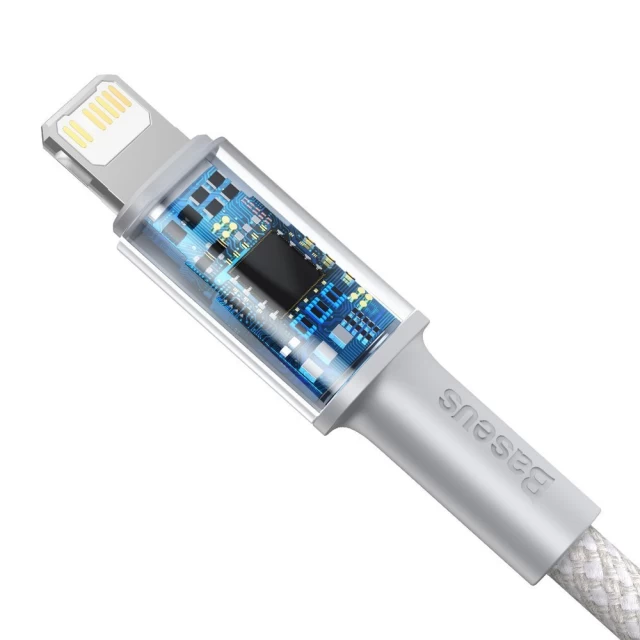Кабель Baseus High Density Braided USB-C to Lightning 1m White (CATLGD-02)