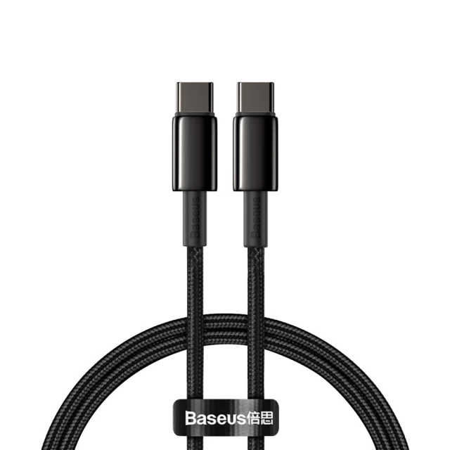 Кабель Baseus Power Delivery Quick Charge USB-C to USB-C 1m Black (CATWJ-01)