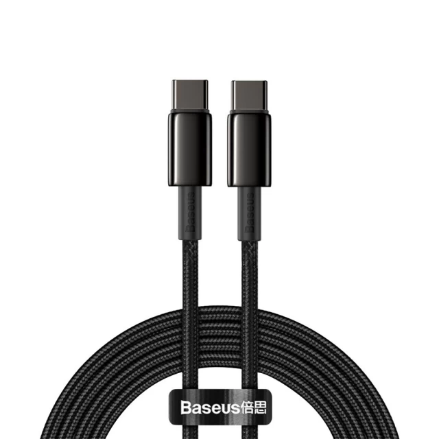 Кабель Baseus Power Delivery Quick Charge USB-C to USB-C 2m Black (CATWJ-A01)