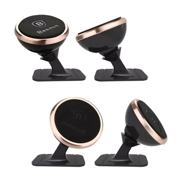 Автодержатель Baseus 360-Degree Rotation Magnetic Mount Holder Rose Gold (SUGENT-NT0R)