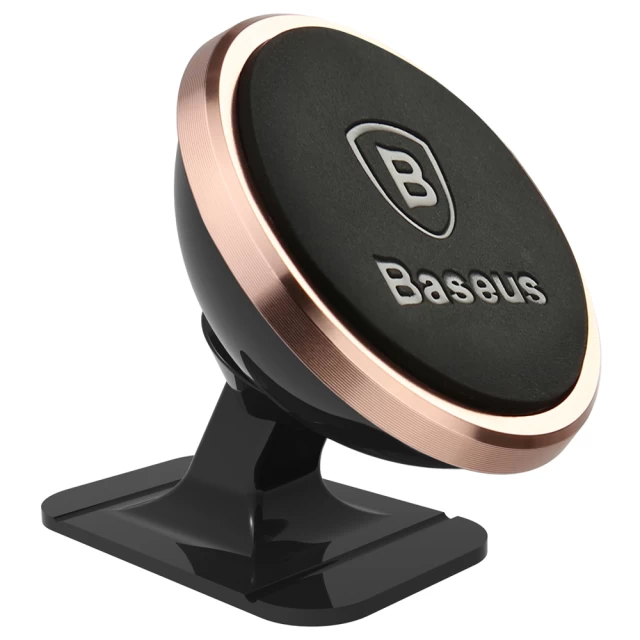 Автодержатель Baseus 360-Degree Rotation Magnetic Mount Holder Rose Gold (SUGENT-NT0R)